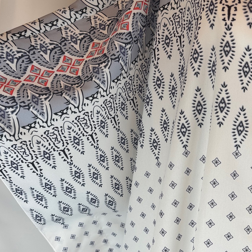 CUPSHE Boho Border Print Cover-Up with Coral Trim Size-Large - Picture 4 of 16